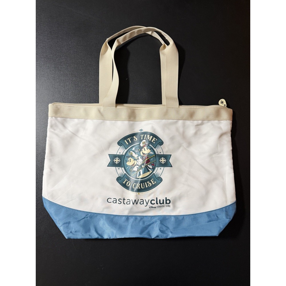 Disney Cruise Line Castaway Club Tote Bag with Mickey & Minnie Mouse 'It's Time